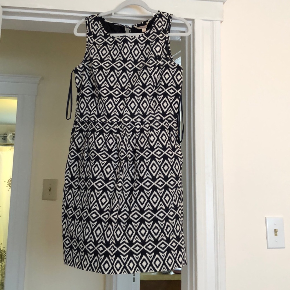 Brooks Brothers Navy Patterned Dress